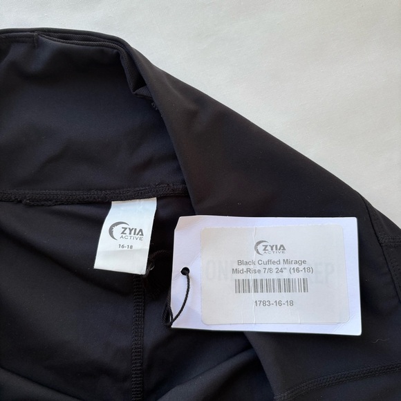 NWT Zyia Active Cuffed Mirage 7/8 Leggings Size 16-18 - Picture 6 of 6